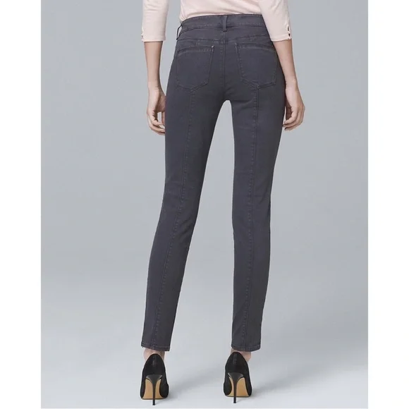 White House Black Market Mid-Rise Ball-Chain Skinny Ankle Jeans